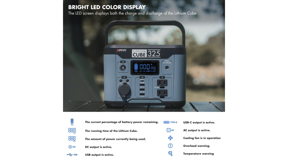 Wagan Tech 325 Lithium Cube, Black, One Size, EL8832