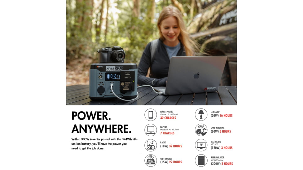 Wagan Tech 325 Lithium Cube, Black, One Size, EL8832