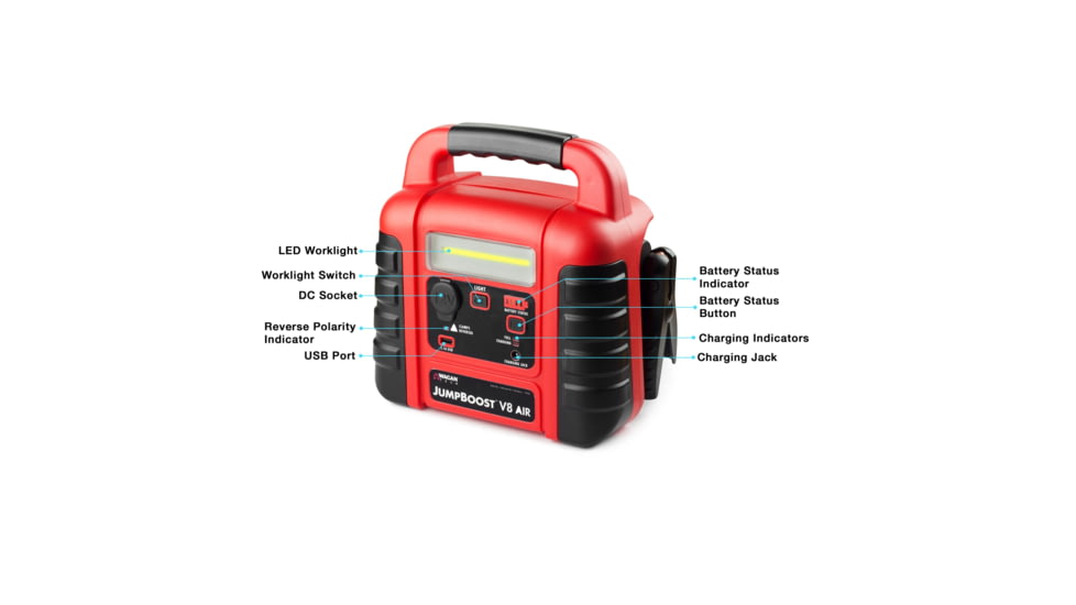 Wagan Tech JumpBoost Air, V8, Red, One Size, EL7552