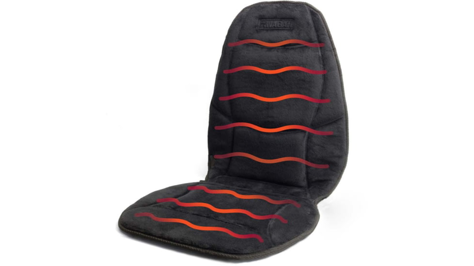 Wagan Tech Soft Velour Heated Seat Cushion, Black, One Size, IN9438