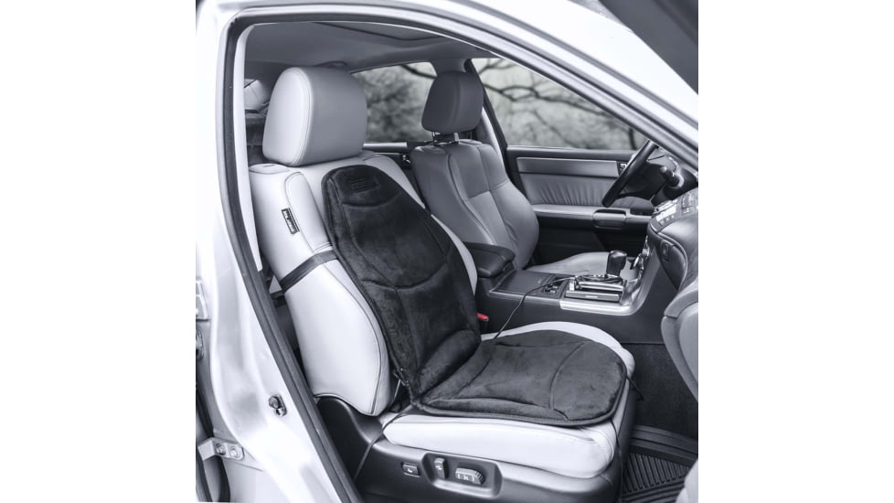 Wagan Tech Soft Velour Heated Seat Cushion, Black, One Size, IN9438