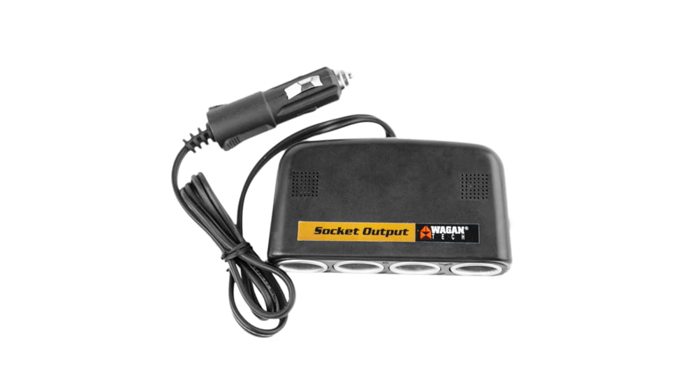 Wagan TravelCharge 4-Way Socket Output, Black, One Size, EL9139