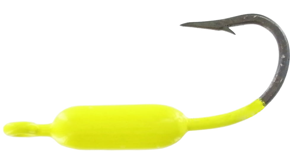 Wahoo Fishing Products Wahoo Yellowtail Fever Jighead, 1/8 oz, Sz 1 Hook Chartreuse, 10/Bag, WAH-YTJ18-10