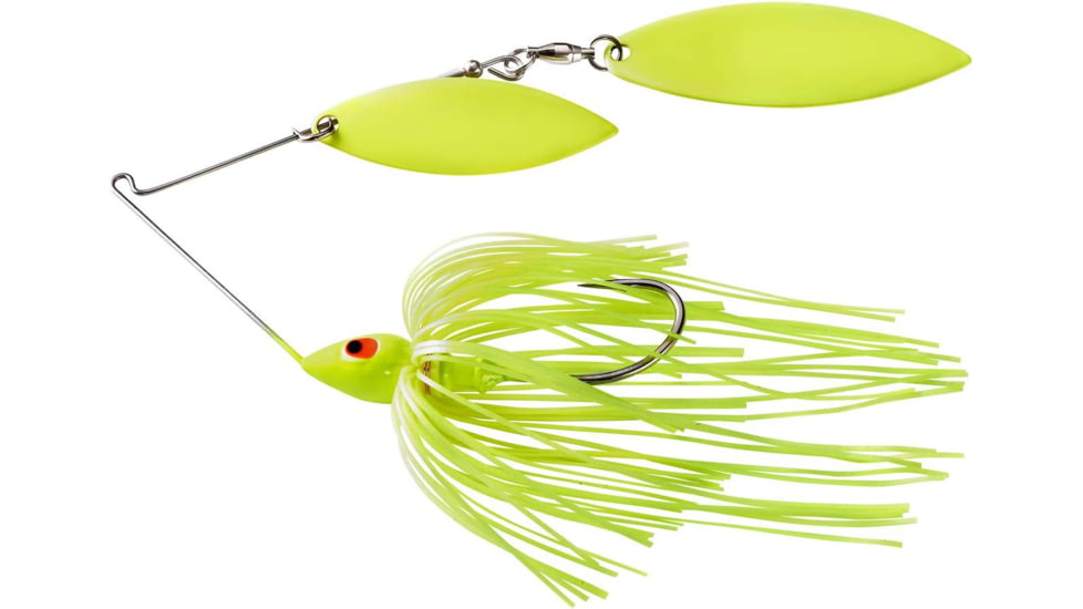 War Eagle Double Willow Painted Head Spinnerbait, Chartreuse, 3/8oz, WE38PW43