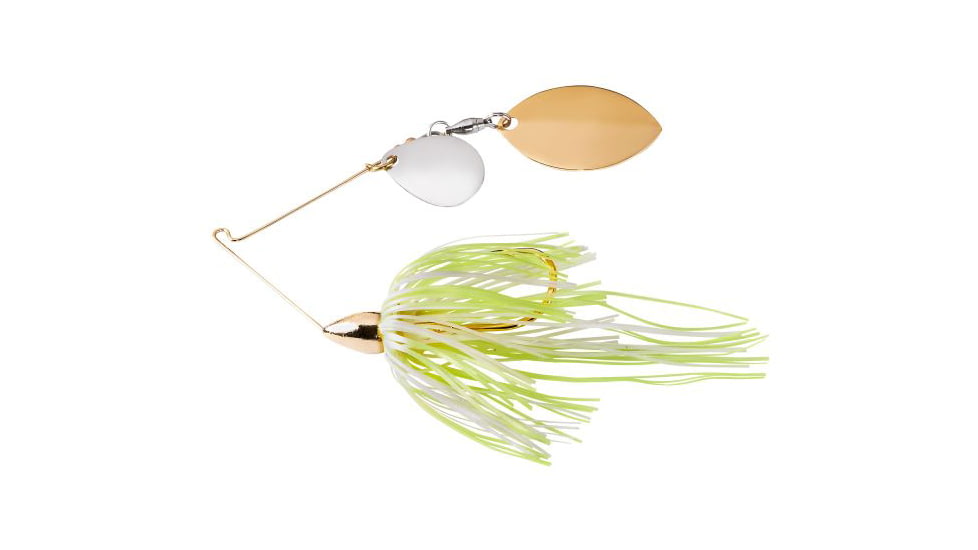 War Eagle Finnesse Gold Frame Spinnerbait, Hot White Chartreuse, 5/16oz, WE516G16