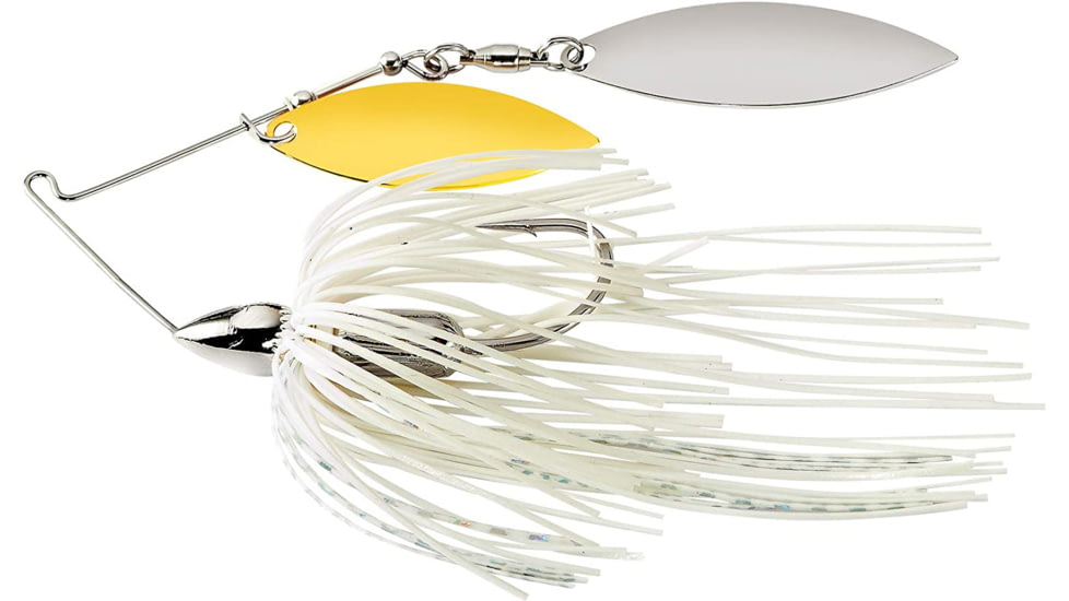 War Eagle Screamin Eagle Double Willow Nickel Frame Spinnerbait, White Silver, 1/2oz, WE12SENW01S