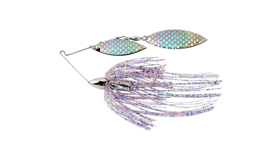War Eagle Screaming Eagle Spinnerbait 1/2, Double Willow, Nickel Frame, Firecracker, WE12SENW07