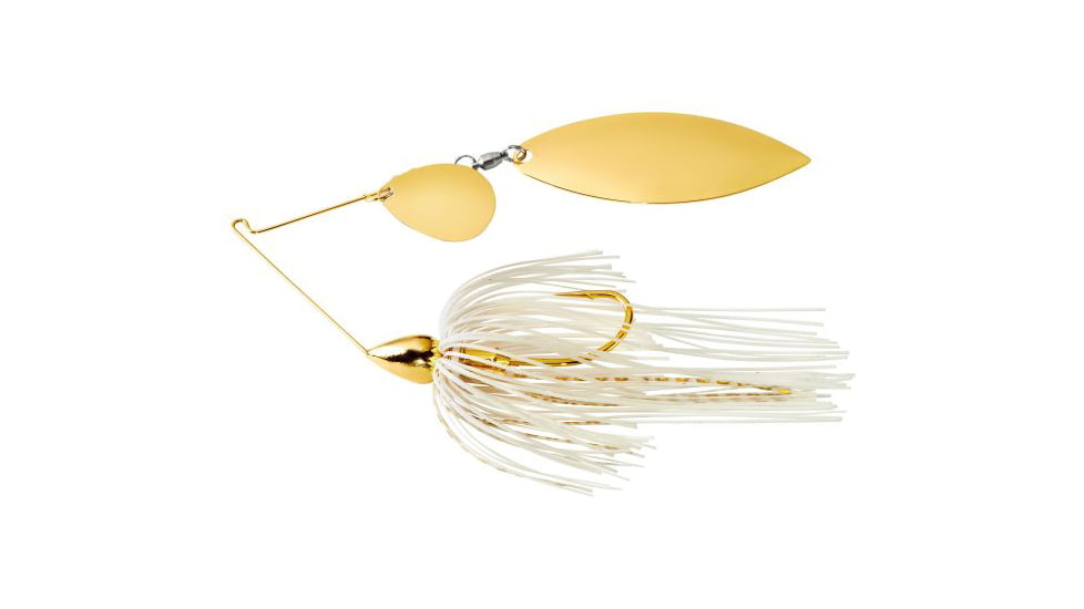 War Eagle Tandem Willow Gold Frame Spinnerbait, White Gold, 1/2oz, WE12GT01G