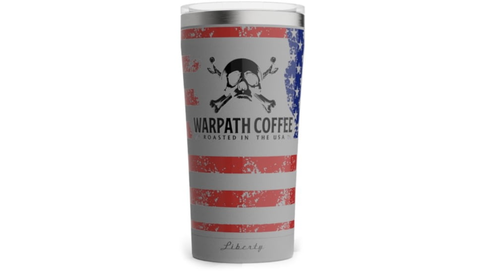 Warpath Coffee Freedom Tumbler, Fighter Jet Gray, 20 ounce, 123, 123