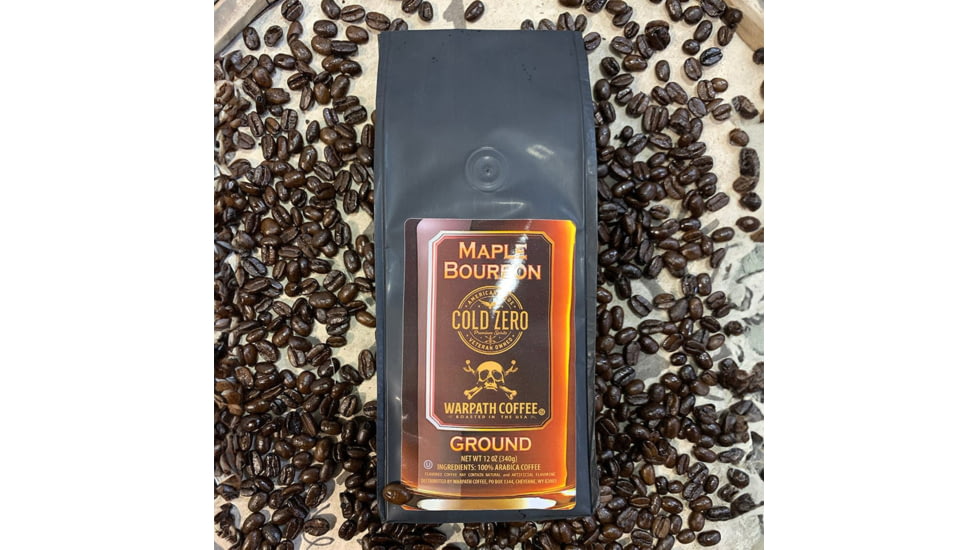 Warpath Coffee Maple Bourbon Ground Coffee, Light Roast, Black, 12 ounce, 118, 118