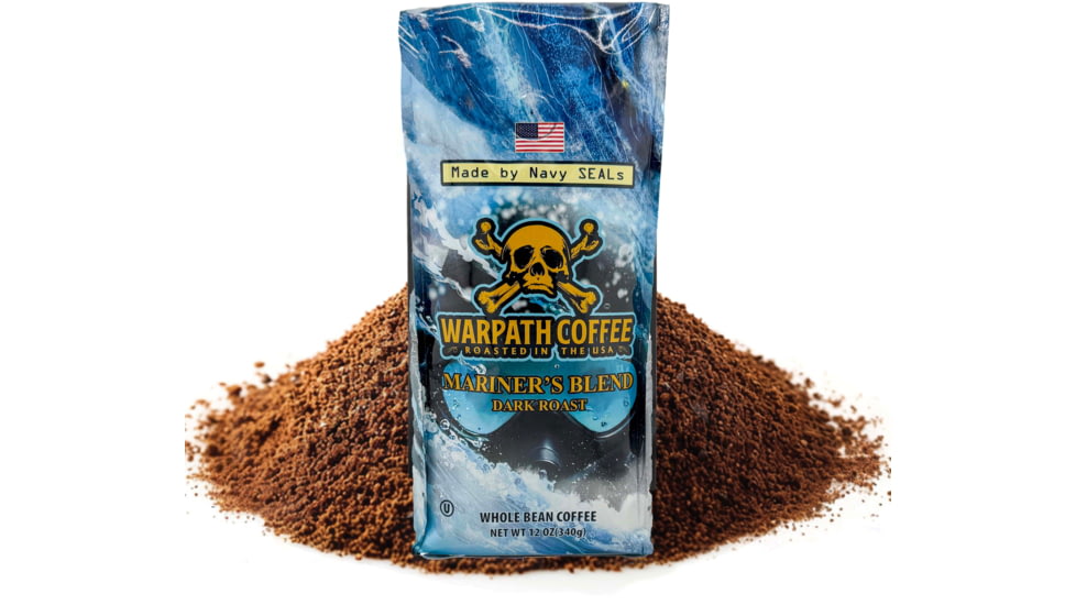 Warpath Coffee Mariner's Blend Ground Coffee, Dark Roast, Black, 12 Ounce, 104, 104