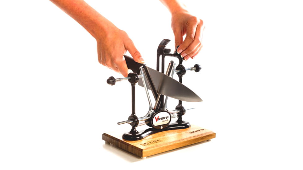 Warthog Sharpeners V-Sharp Classic II Elite Knife Sharpener, Black, EC2BK