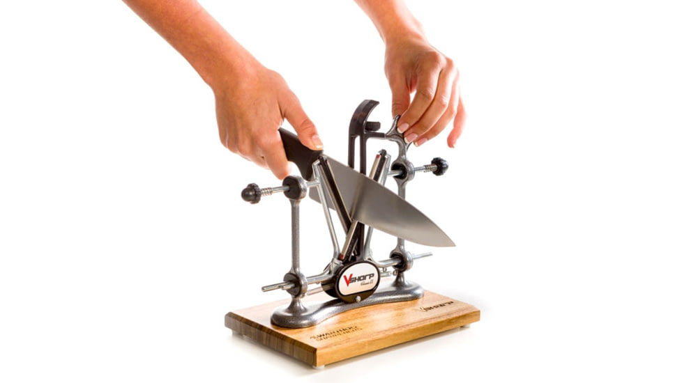 Warthog Sharpeners V-Sharp Classic II Elite Knife Sharpener, Gunmetal Grey, EC2GG