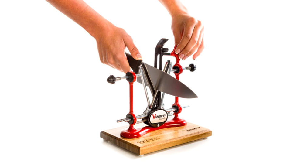 Warthog Sharpeners V-Sharp Classic II Elite Knife Sharpener, Red, EC2RD