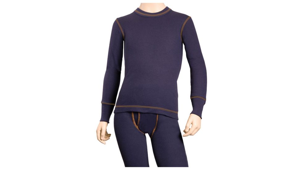 Watsons Waffle Boys L/s Blue Sm WAT3112LC/BL5/S