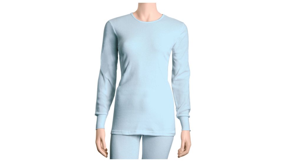 Watsons Waffle Wmns L/s Blue Lg WAT220C/BL1P/L