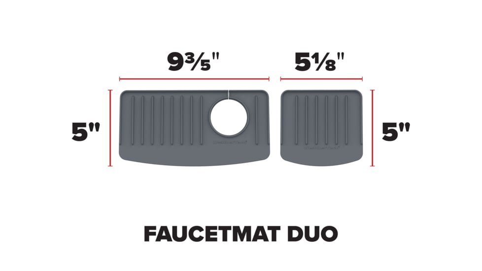 WeatherTech FaucetMat Duo, Dark Grey/Slate, 8AFAU02DG