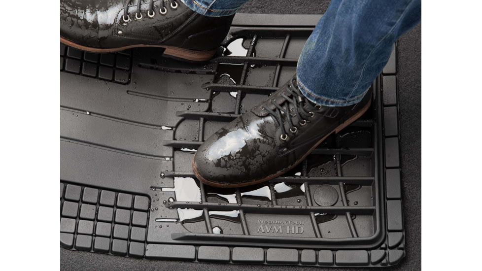 WeatherTech Front and Rear Trim-to-Fit HD Mat Set, Black, 11AVMSBHD