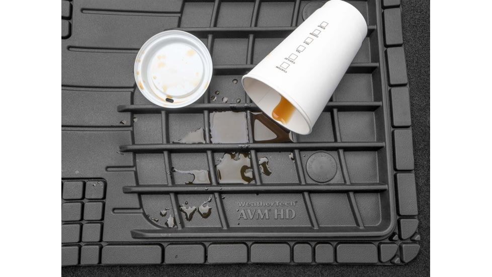 WeatherTech Front and Rear Trim-to-Fit HD Mat Set, Black, 11AVMSBHD