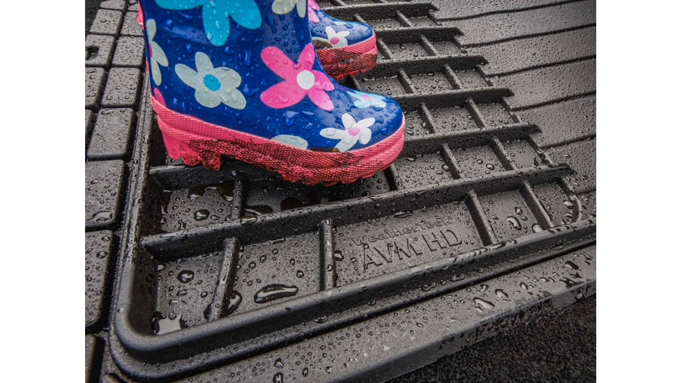 WeatherTech Front and Rear Trim-to-Fit HD Mat Set, Black, 11AVMSBHD