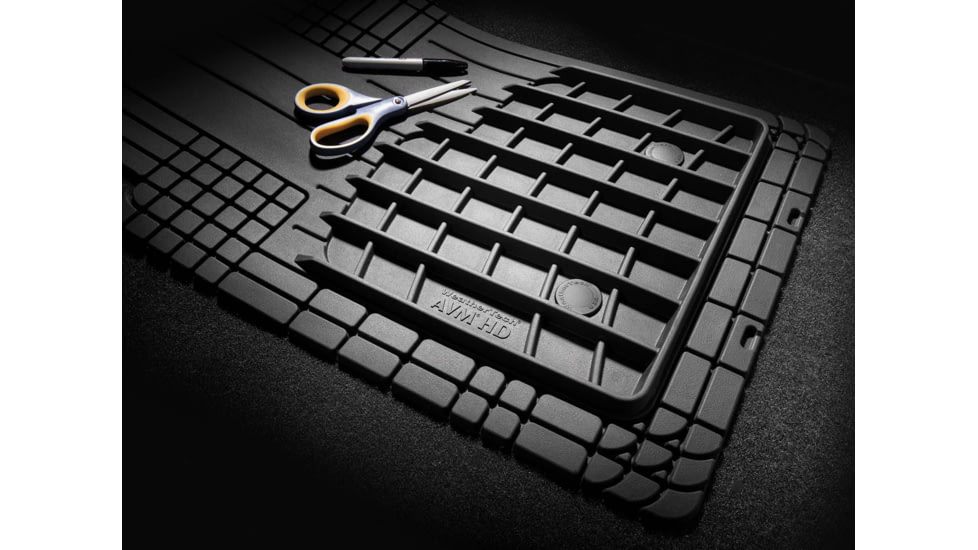 WeatherTech Front and Rear Trim-to-Fit HD Mat Set, Black, 11AVMSBHD