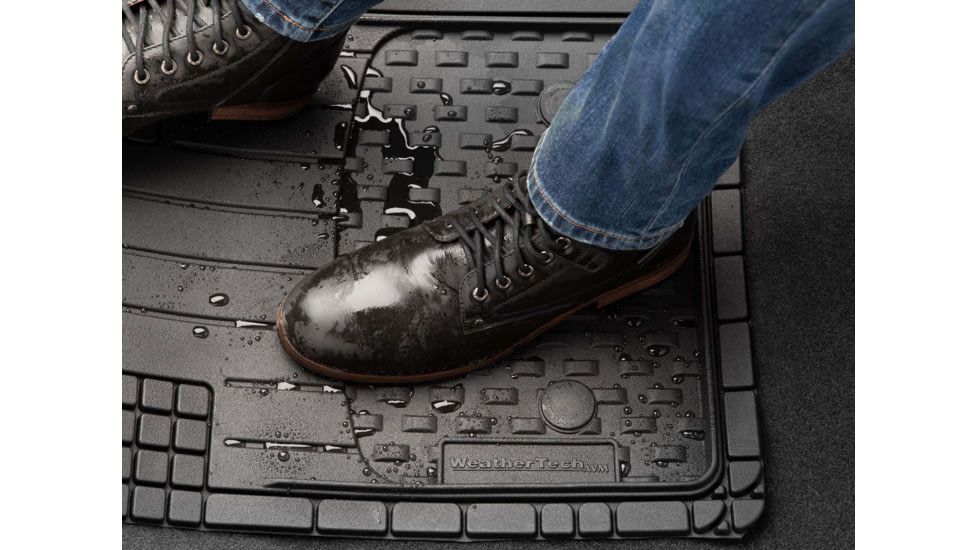 WeatherTech Front and Rear Trim-to-Fit Mat, Black, 11AVMSB
