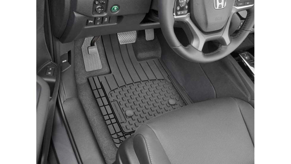 WeatherTech Front and Rear Trim-to-Fit Mat, Black, 11AVMSB