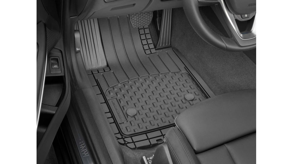 WeatherTech Front and Rear Trim-to-Fit Mat, Black, 11AVMSB