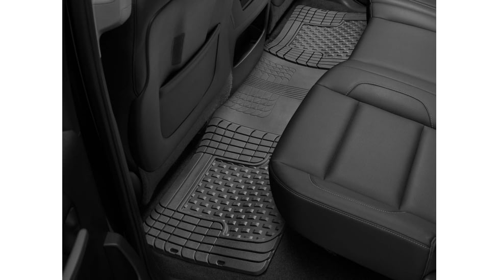 WeatherTech Front and Rear Trim-to-Fit Mat, Black, 11AVMSB