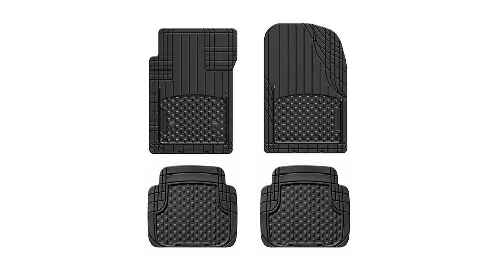 WeatherTech Front and Rear Trim-to-Fit Mat, Black, 11AVMSB