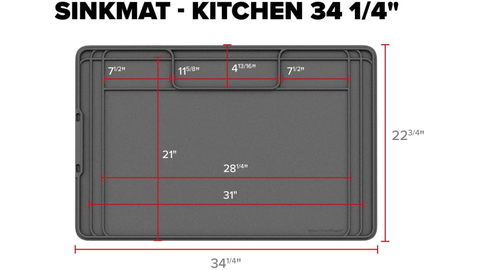 WeatherTech SinkMat Kitchen, 34 1/4in, Black, USM01BK