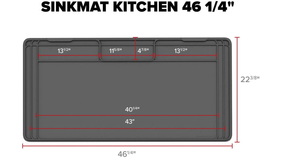 WeatherTech SinkMat Kitchen, 46 1/4in, Black, USM03BXBK