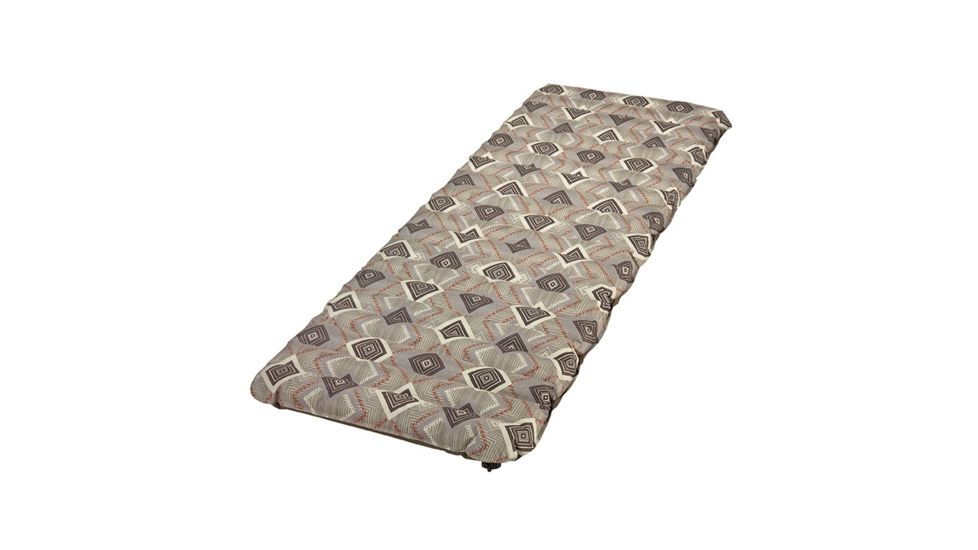 Wenzel 4in Single Neverflat Fabric Air Pad, Brown Geo, 74.5 in x 55 in x 4 in 8301518