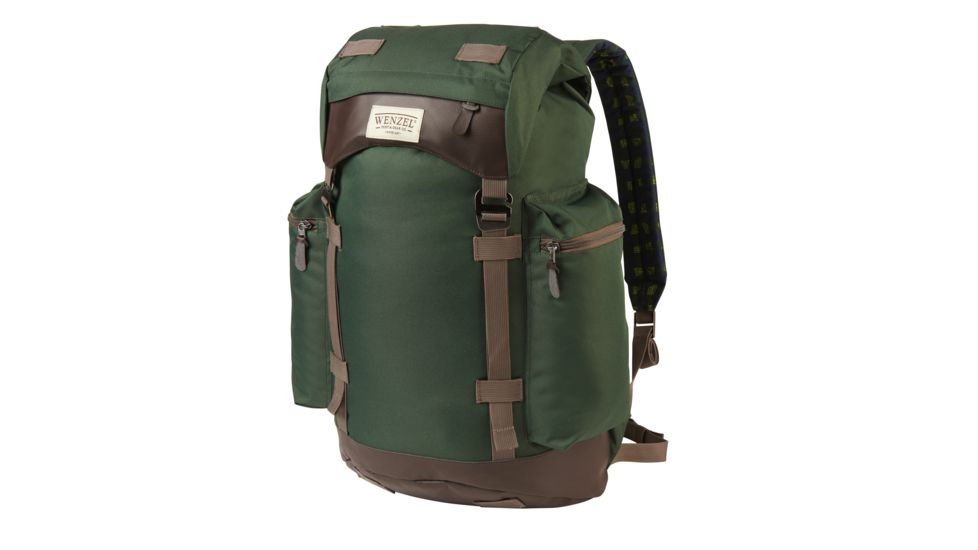 Wenzel Boulderdasche 33 Backpack, Green with Blue/Green Plaid, 7201018GBP