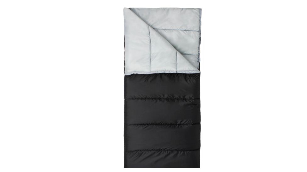 Wenzel Camper 40 Degree Sleeping Bag, Black, Gray, 33In X 75In, 74926917