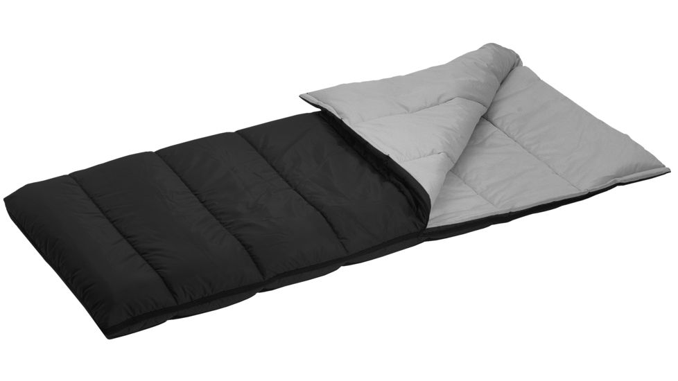 Wenzel Camper 40 Degree Sleeping Bag, Black, Gray, 33In X 75In, 74926917