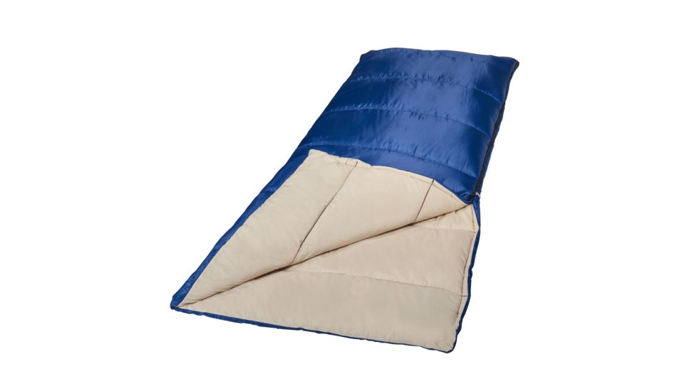 Wenzel Cascade 3 40-Degree Sleeping Bag, Navy/Tan, 33 in X 75 in, 7427119