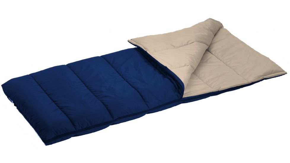 Wenzel Cascade 3 40-Degree Sleeping Bag, Navy/Tan, 33 in X 75 in, 7427119