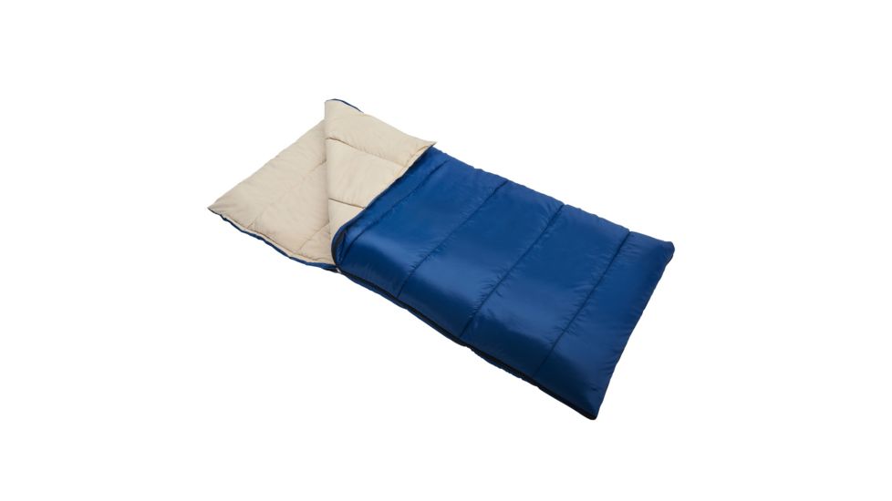 Wenzel Cascade 3 40-Degree Sleeping Bag, Navy/Tan, 33 in X 75 in, 7427119