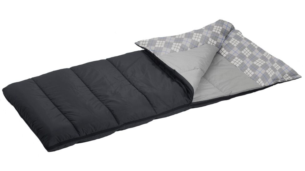 Wenzel Cascade 5 20-Degree Sleeping Bag, Charcoal/Gray, 39 in X 80 in 7427319
