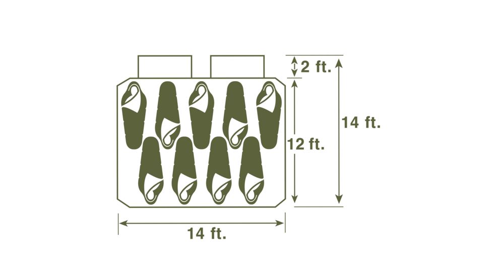 Wenzel Kodiak 9 Red Tent, Red, 9 person, 36423