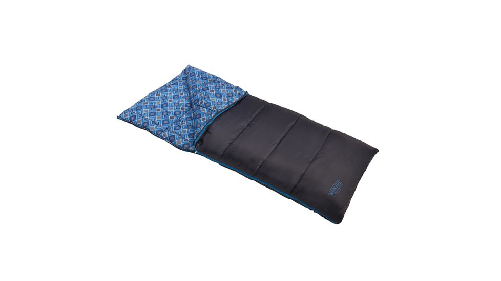 Wenzel Night Rider Sleeping Bag, Peacoat Geo, 7402718
