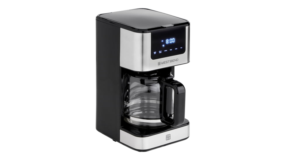 WestBend Hot and Iced Touchscreen Coffee Maker, Stainless Steel, 12 Cup, CMWB12BK13