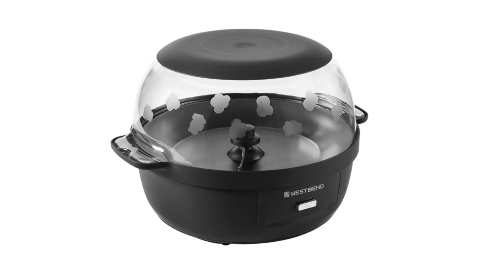 WestBend Stir Crazy Popcorn Maker, Black, 6 Quart, PCWBSCBK13