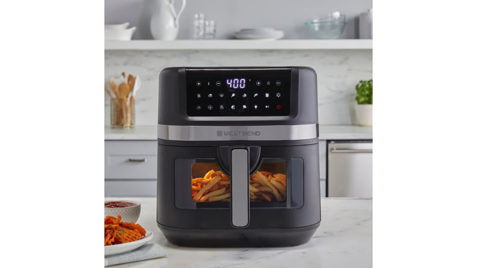 WestBend Touchscreen Air Fryer w/ 13 Presets and Easy-View Window, Black, 7 Quart, AFWB7QBK13