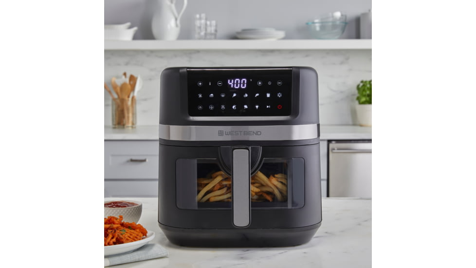 WestBend Touchscreen Air Fryer w/ 13 Presets and Easy-View Window, Black, 7 Quart, AFWB7QBK13