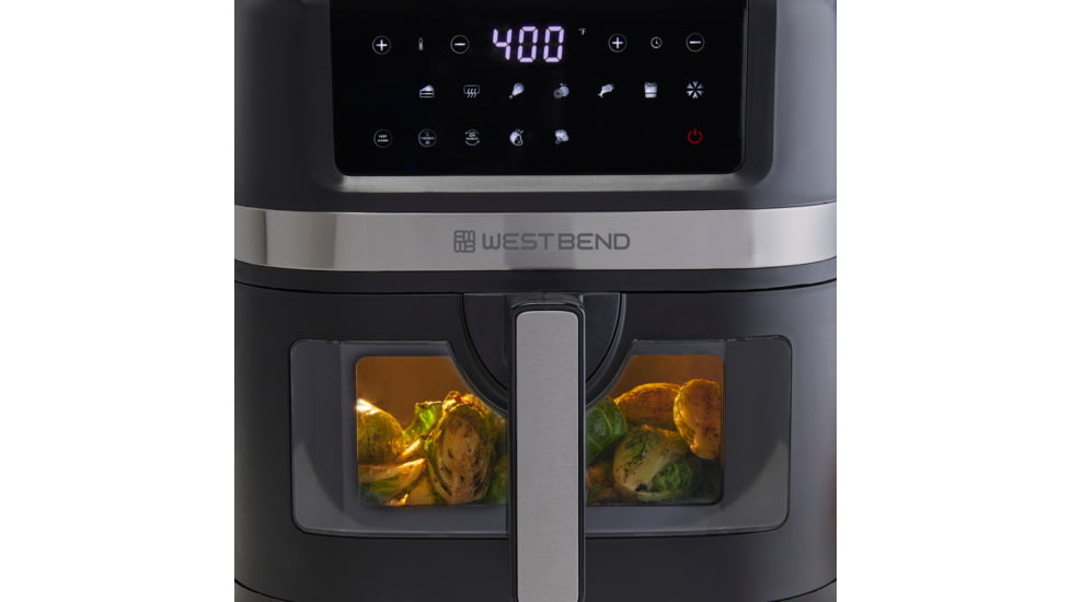 WestBend Touchscreen Air Fryer w/ 13 Presets and Easy-View Window, Black, 7 Quart, AFWB7QBK13