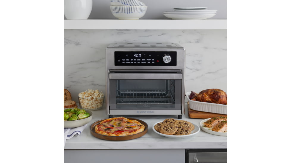 WestBend Air Fryer Oven w/ 24 Presets, Stainless Steel, 26 Quart, AFWB26BK13