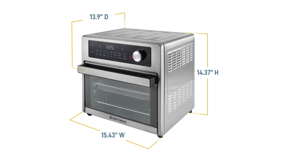 WestBend Air Fryer Oven w/ 24 Presets, Stainless Steel, 26 Quart, AFWB26BK13