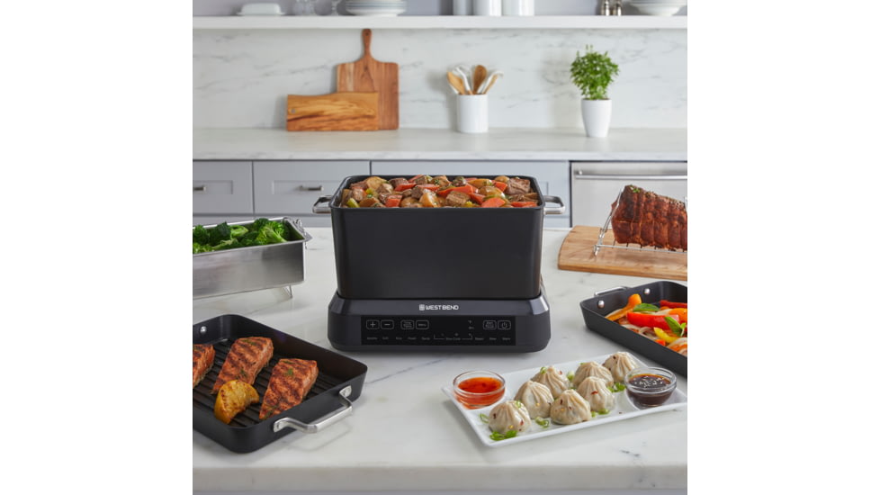 WestBend Versatility Cooker PLUS, Black, 6 Quart, VCWB6QBK13
